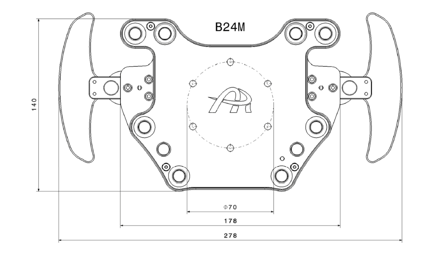 Ascher Racing Button Plate B24-SC (Wireless)